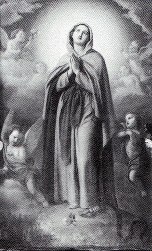 Immacolata - 1891, olio su tela cm. 260x140, chiesa di Santa Maria Assunta, Lovere (BG)